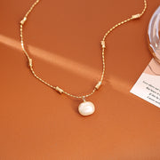 Sugar Pearl Bamboo Necklace High-end Simple Stud Earrings